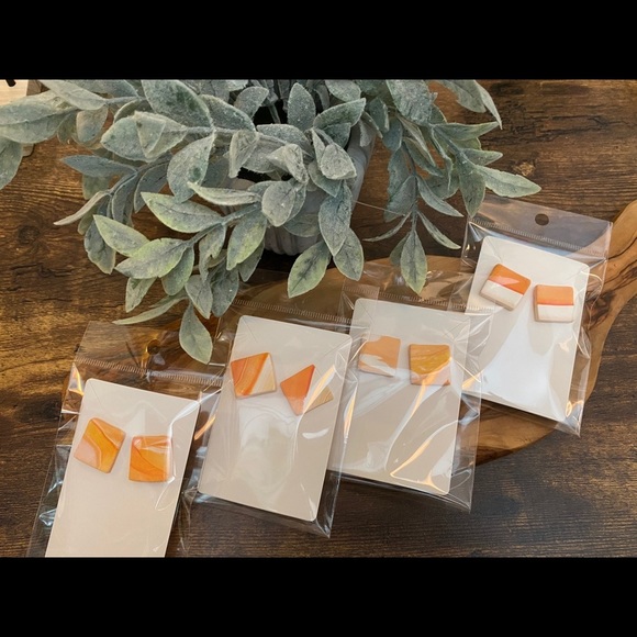 Handmade Clay Square Studs - Desert Sands Series - Picture 7 of 8